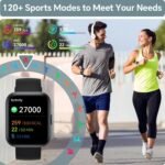 Smart Watch for Men Women, 1.85" Smart Watches Compatible iPhone/Samsung/Android (Answer/Make), Fitness Tracker with Heart Rate/Sleep/SpO2 Monitor, Smartwatch 3ATM Waterproof 120+ Sport Modes, Alexa - Image 6