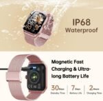 Smart Watches for Women, 1.83" HD Fitness Tracker (Answer/Make Calls), IP68 Waterproof, 120+ Sport Modes with Heart Rate and Sleep Monitor, Fitness Watch for iPhone/Android - Image 6