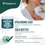 TreeActiv Crepey Skin Repair Cream, 8 oz Firming Body & Neck Cream with Hyaluronic Acid, Glycolic Acid & Shea Butter, Helps Crepey Skin Look Smoother, 500+ Uses - Image 6