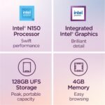 Lenovo Chromebook 2-in-1 - Lightweight Laptop - Google Gemini - Intel® N150 CPU - 14" WUXGA IPS Touchscreen Display - 4GB RAM - 128GB UFS Storage - Integrated Intel® Graphics - Luna Grey - Image 3