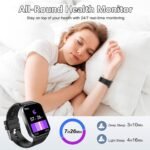 STECEi Smart Watch for Men Women Bluetooth Call, 1.85" HD Screen Smartwatch with Heart Rate/Sleep Monitor, 110+ Sport Modes Activity Trackers IP68 Waterproof, Fitness Watch for Android iOS, Black - Image 4