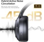 Hybrid Active Noise Cancelling Bluetooth 6.0 Headphones 120H Long Playtime, 6 ENC Mic, Over Ear Headphones Wireless, Hi-Res Audio, Memory Foam Earcup, Transparency Mode ANC Headphone for Travel Office - Image 2