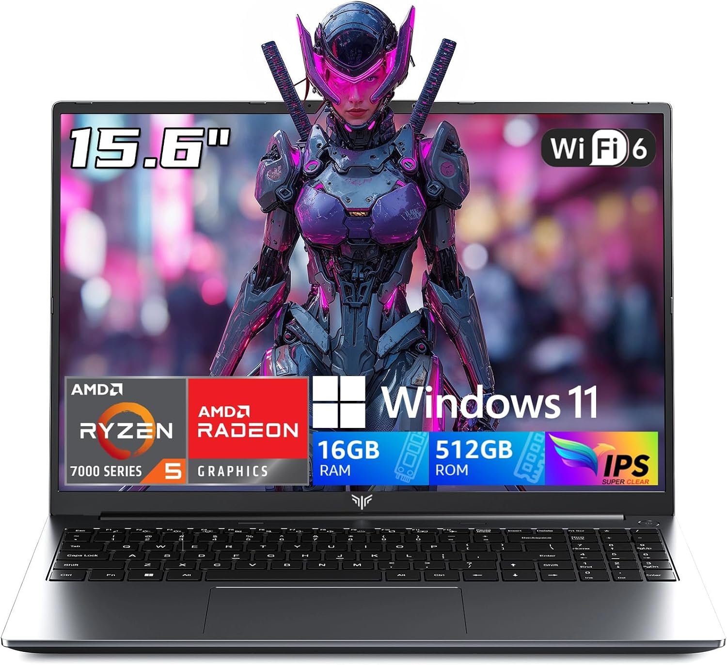 71KUy76p5L._AC_SL1500_.jpg MALLRACE Gaming Laptop,16GB RAM 512GB SSD Laptop Computer with Numeric KB,AMD Ryzen 5 7430U (Beat Intel i7-1255,up to 4.3GHz), Radeon Graphics,15.6inch FHD Display AMD Laptop,Type_C,WiFi 6 - Image 1