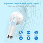Wireless Earbuds, Bluetooth 5.4 Headphones in Ear with 4 Noise Cancelling Mic, Earbuds Stereo Bass, IP7 Waterproof Sports Wireless Earphones, 36H Playtime USB C Charging Buds White for Android iOS - Image 6