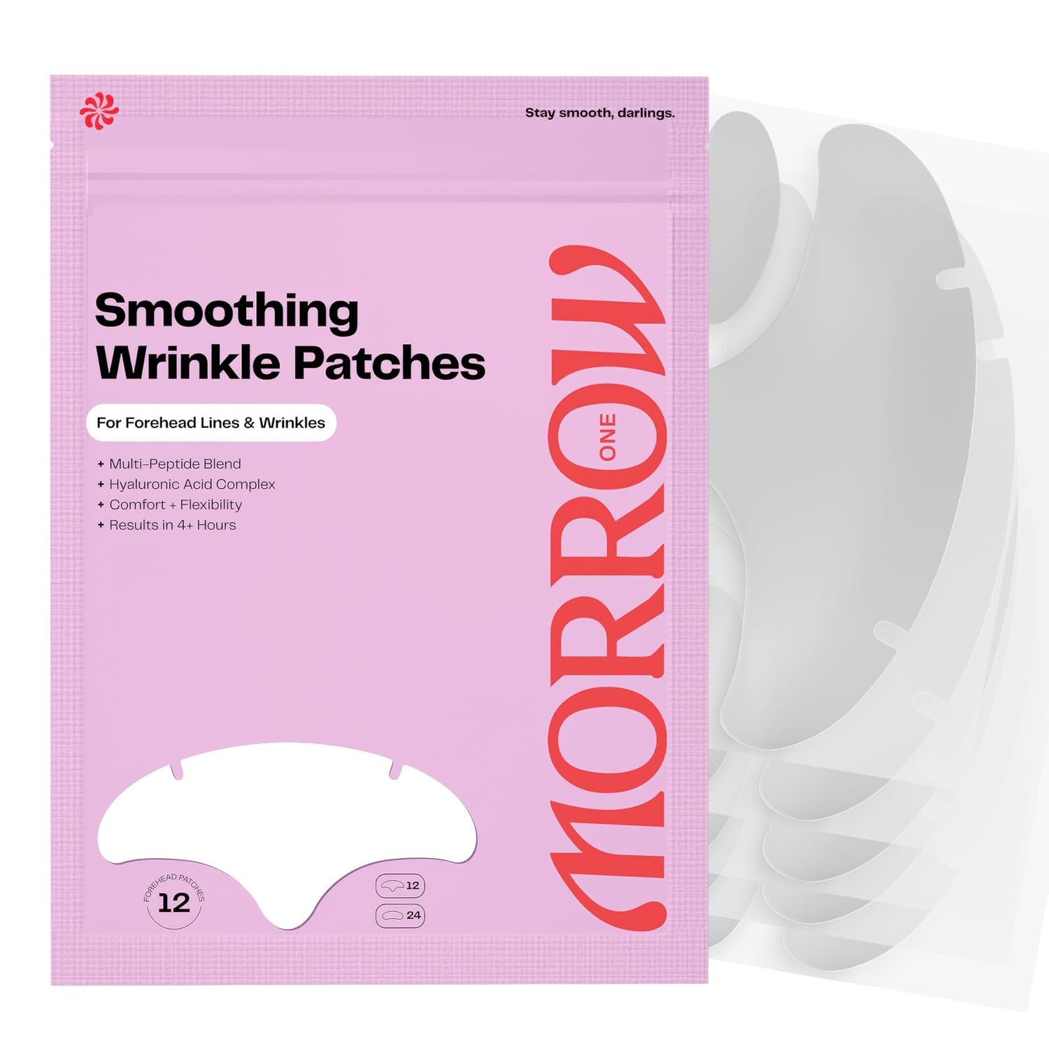 71Mnm-R3S5L._SL1500_.jpg Morrow One Forehead Wrinkle Patches Peptide Face Tape Overnight 36 Count - Image 1