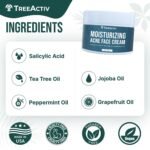 TreeActiv Acne Cream Original Formula, 2 fl oz, 2% Salicylic Acid Face Moisturizer for Oily & Acne-Prone Skin, Lightweight Hydrating Facial Cream - Image 5