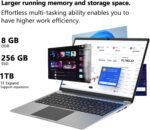 Laptop 16-inch 8GB DDR 256GB SSD portable laptop computer, expandable to 1TB, AMD A9-9400 Radeon R5 CPU up to 3.2 GHz, 9000mAh battery, Numeric Keypad, USB 3.0, dual-band WiFi, webcam, slim laptops - Image 4