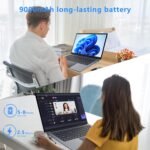 Laptop 16-inch 8GB DDR 256GB SSD portable laptop computer, expandable to 1TB, AMD A9-9400 Radeon R5 CPU up to 3.2 GHz, 9000mAh battery, Numeric Keypad, USB 3.0, dual-band WiFi, webcam, slim laptops - Image 8
