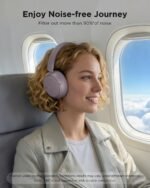 TALIX H30 Hybrid Active Noise Cancelling Headphones, 110H Playtime Hi-Res Audio Bluetooth 6.0 Wireless Over Ear ANC Headphones for Commute/Travel (Purple) - Image 2