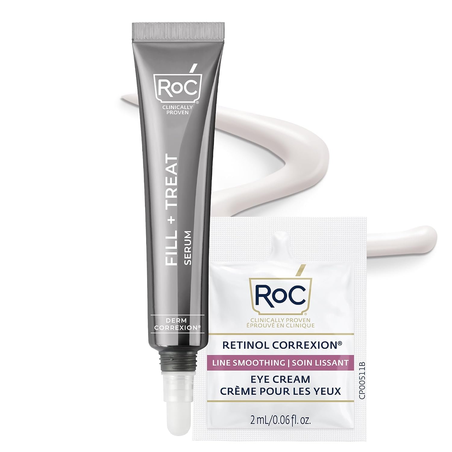 71ZCdFVOzbL._SL1500_.jpg RoC Derm Correxion Fill+Treat Retinol Serum, Deep Wrinkle Filler for Face - Image 1