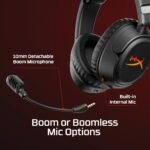 HyperX Cloud Flight 2 – Wireless Gaming Headset, Customizable RGB Lighting with Removable Earcup Plates, up to 100 Hours of Battery Life, 2.4GHz & Bluetooth, Multi-Platform Compatibility - Black - Image 7