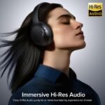 Hybrid Active Noise Cancelling Bluetooth 6.0 Headphones 120H Long Playtime, 6 ENC Mic, Over Ear Headphones Wireless, Hi-Res Audio, Memory Foam Earcup, Transparency Mode ANC Headphone for Travel Office - Image 7