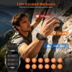 Military Smart Watch for Men, 30+ Day Battery Life, Bluetooth Call Black - Image 4
