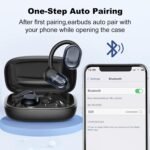 ZIHNIC Wireless Bluetooth Earphones Ear Hooks IPX5 iOS Android Black - Image 3