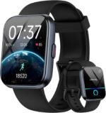 Smart Watch for Men Women, 1.85" Smart Watches Compatible iPhone/Samsung/Android (Answer/Make), Fitness Tracker with Heart Rate/Sleep/SpO2 Monitor, Smartwatch 3ATM Waterproof 120+ Sport Modes, Alexa