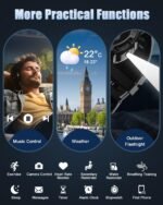 Military Smart Watches for Men(Answer/Make Calls), 1.39" HD Fitness Watch, 24/7 Heart Rate Sleep Monitor, Smart Watch for Men,114+ Sport Modes, IP68 Waterproof Smartwatch for Android iOS, 30Day, Black - Image 6