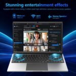 Laptop 16-inch 8GB DDR 256GB SSD portable laptop computer, expandable to 1TB, AMD A9-9400 Radeon R5 CPU up to 3.2 GHz, 9000mAh battery, Numeric Keypad, USB 3.0, dual-band WiFi, webcam, slim laptops - Image 5