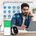 STECEi Smart Watch for Men Women Bluetooth Call, 1.85" HD Screen Smartwatch with Heart Rate/Sleep Monitor, 110+ Sport Modes Activity Trackers IP68 Waterproof, Fitness Watch for Android iOS, Black - Image 6