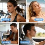 Wireless Earbuds, Bluetooth 5.4 Headphones HIFI Stereo/Crystal clear, White - Image 5