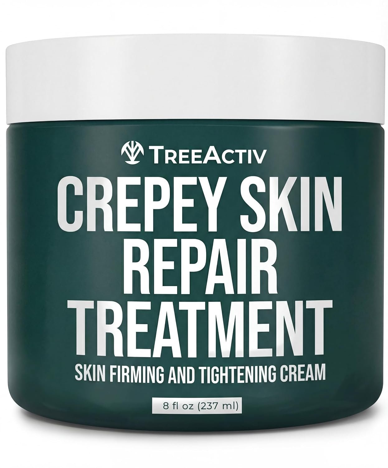 71pxOQeuGwL._SL1500_.jpg TreeActiv Crepey Skin Repair Cream, 8 oz Firming Body & Neck Cream with Hyaluronic Acid, Glycolic Acid & Shea Butter, Helps Crepey Skin Look Smoother, 500+ Uses - Image 1