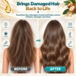 Moroccan Argan Hair Care Oil Serum for Dry Frizzy Curly Split End-3.4Oz - Image 2