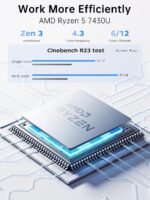 18.5 Inch Gaming Laptop with 7000 mAh Battery,AMD Ryzen 7430U UP to 4.3GHZ - Image 3