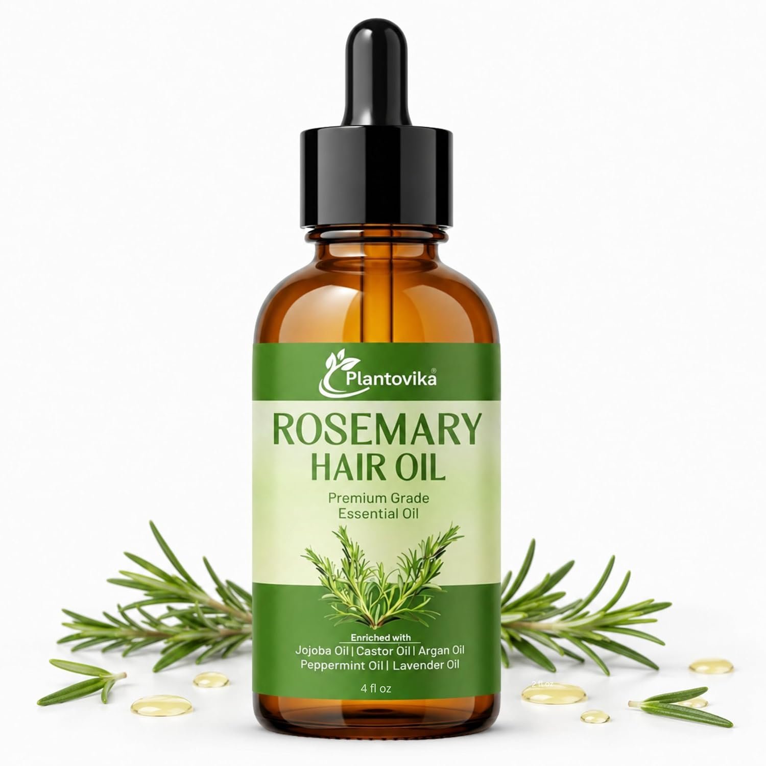 71tXPCCYfjL._SL1500_.jpg Rosemary Oil for Hair Growth - Hair Growth Oil with Jojoba, Castor, Argan, Peppermint & Lavender | Scalp & Hair Strengthening Treatment for Women & Men (4 Fl Oz) - Image 1
