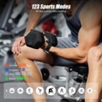 Smart Watch for Men Women, 2.01" HD Fitness Trackers with Heart Rate and Sleep Monitor, Bluetooth Calls & Notifications, 120+ Sport Modes, IP67 Waterproof, Compatible with Android & iOS, Black - Image 4