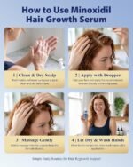 5% Minoxidil Hair Regrowth Treatment for Men and Women with Biotin - Extra Strength Hair Growth Serum, Dropper 3 Pack, Beard Growth, Thinning Hair & Receding Hairline, Unscented, 6 FL OZ - Image 5