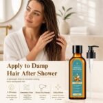 Moroccan Argan Hair Care Oil Serum for Dry Frizzy Curly Split End-3.4Oz - Image 7