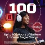 HyperX Cloud Flight 2 – Wireless Gaming Headset, Customizable RGB Lighting with Removable Earcup Plates, up to 100 Hours of Battery Life, 2.4GHz & Bluetooth, Multi-Platform Compatibility - Black - Image 3