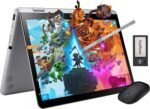 Samsung 12.2" FHD 2-in-1 Touchscreen Chromebook Plus Laptop for Business&Students, Intel Dual-Core, 4GB RAM, 224GB Storage(64GB eMMC+160GB Docking Station Set), Stylus Pen, Wireless Mouse, Silver