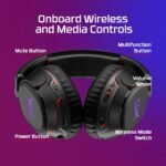 HyperX Cloud Flight 2 – Wireless Gaming Headset, Customizable RGB Lighting with Removable Earcup Plates, up to 100 Hours of Battery Life, 2.4GHz & Bluetooth, Multi-Platform Compatibility - Black - Image 8