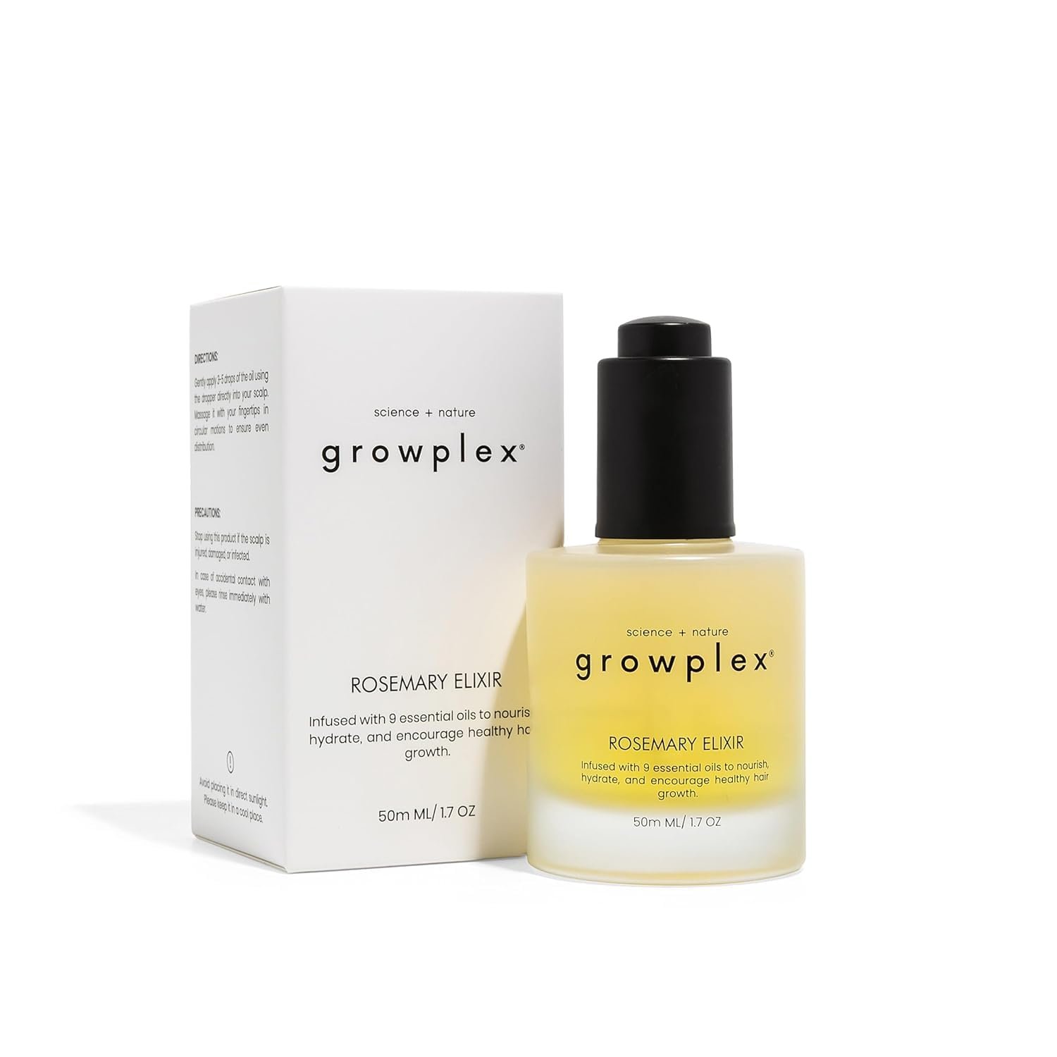 51DeIieG9UL._SL1500_.jpg Growplex Rosemary Elixir – Daily Scalp Oil with 9 Essential Oils – Lightweight, Non-Greasy Formula for a Healthy-Looking Scalp – For Men & Women – 2oz - Image 1