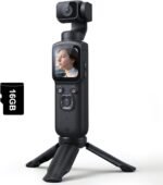 4K Vlogging Camera, Pocket Digital Camera, 330° Rotating Lens