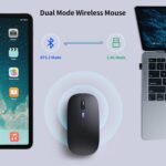 KANMABPC Wireless Bluetooth Mouse, Silent Dual Mode Mouse(Black) - Image 4