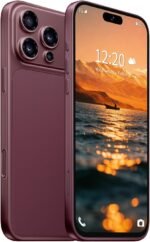 Huness 18 PM 16+1TB 7000mAh Battery 5G Unlocked Cell Phone (Burgundy Red)