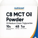 Nutricost C8 MCT Oil Powder 1LB (16.2oz) - 95% C8 MCT Oil Powder