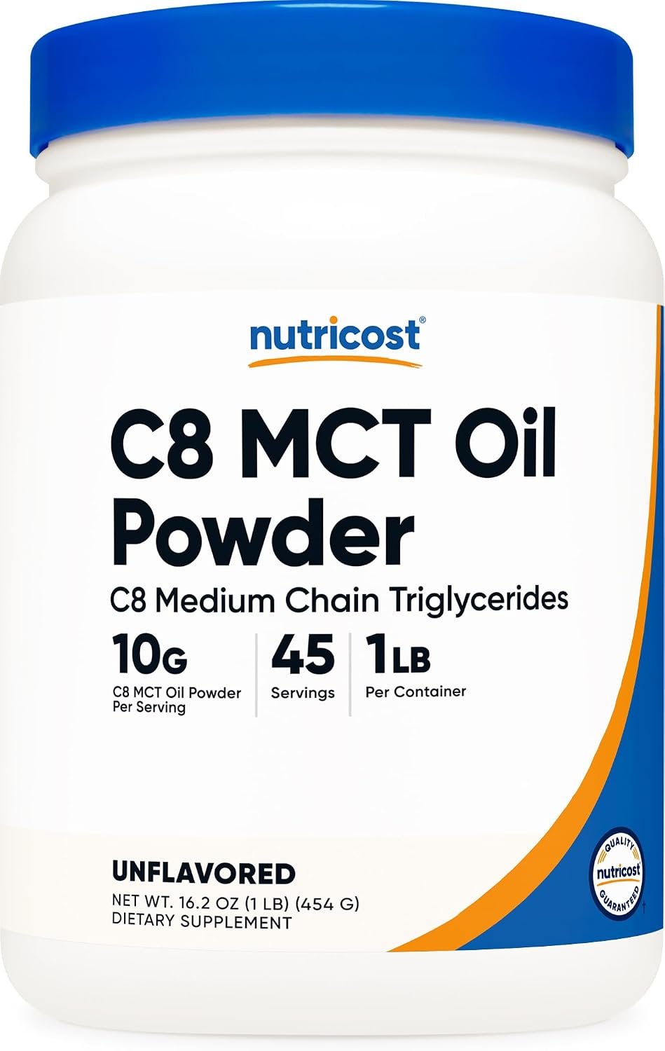 61J8LWgNRL._AC_SL1500_.jpg Nutricost C8 MCT Oil Powder 1LB (16.2oz) - 95% C8 MCT Oil Powder - Image 1