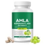 Organic Amla Capsules, 1000mg 20X Superfruit Concentrate, Organic Amla Fruit Powder Supplement, Ayurvedic Daily Wellness Formula with Natural Antioxidants, Non-GMO, 120 Capsules