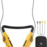 MIPEACE Neckband Bluetooth Headphones, 2-in-1 Around The Neck Work Headphones-OSHA Approved Earbuds w/Built-in Speakers,ENC,100+Hrs Playtime,4 EQ Modes for Bluetooth Hearing Protection Mowing Safety