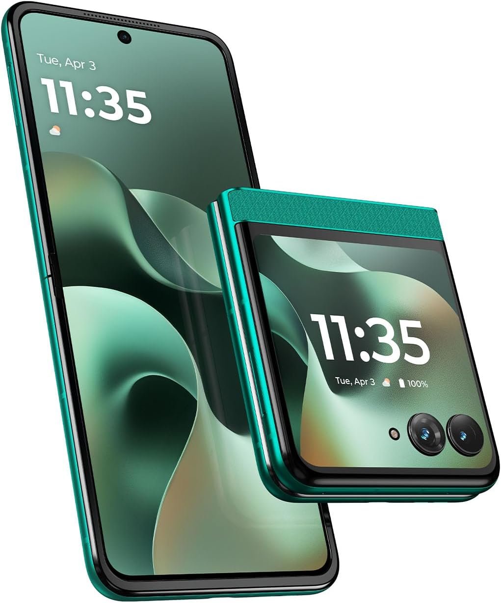 61TtNc9DbL._AC_SL1500_.jpg Motorola Razr 2026 | Unlocked | Made for US 8/256GB | 50MP Camera | Pantone Sporting Green - Image 1