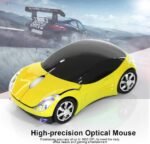 ASHATA 2.4G Wireless Mouse Car Mouse with USB Receiver, Cute 1600DPI Optical Computer for PC Laptop Tablet, Compatible with Wins /7/ME/2000 & for OS - Yellow - Image 4