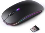 KANMABPC Wireless Bluetooth Mouse, Silent Dual Mode Mouse(Black)
