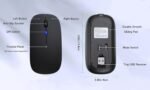 WREANU Wireless Mouse, Rechargeable Bluetooth Mouse for Laptop (Black) - Image 8