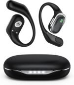 TRAUSI Wireless Earbuds Bluetooth 5.4 Headphones, IPX7 Waterproof Stereo Earphones with Noise Cancelling Mic, Open Ear Buds with Ergonomic Ear Hook for Fitness/Sports/Travel Black