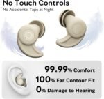 OHAYO A10 Sleep Earbuds Bluetooth 6.0 Noise Isolation Headphones for Side Sleepers No Touch Control Tiny Sleeping Ear Buds, White Noise APP（Gray） - Image 5