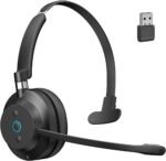 awatrue Wireless Headset with Microphone for Work, AI ENC Noise Cancelling
