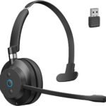 awatrue Wireless Headset with Microphone for Work, AI ENC Noise Cancelling