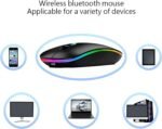 WREANU Wireless Mouse, Rechargeable Bluetooth Mouse for Laptop (Black) - Image 9